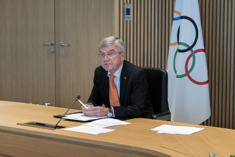 IOC President, Thomas Bach holds an Executive Board meeting on November 12, 2021 (Photo: IOC/Greg Martin)