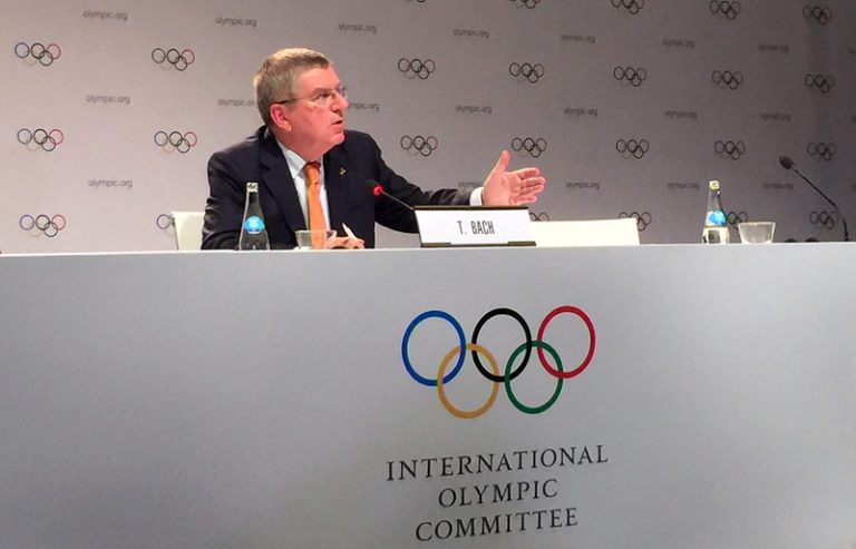 IOC President Thomas Bach at closing press conference of Lima IOC Session (GamesBids Photo)