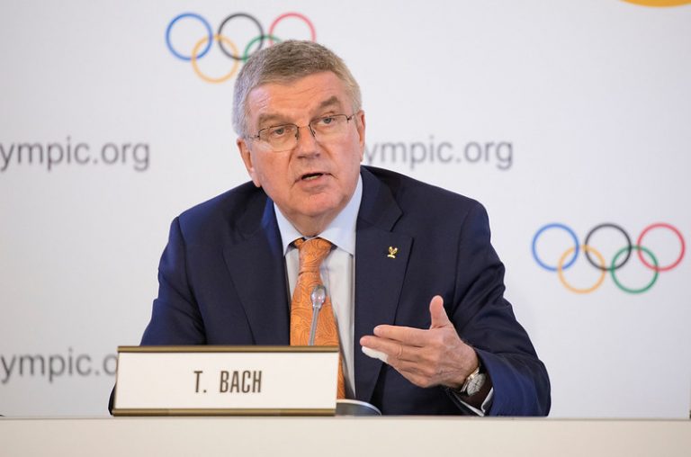 IOC President Thomas Bach during a Press Conference at the Lausanne Palace Hotelon June 20, 2019 (IOC Photo)