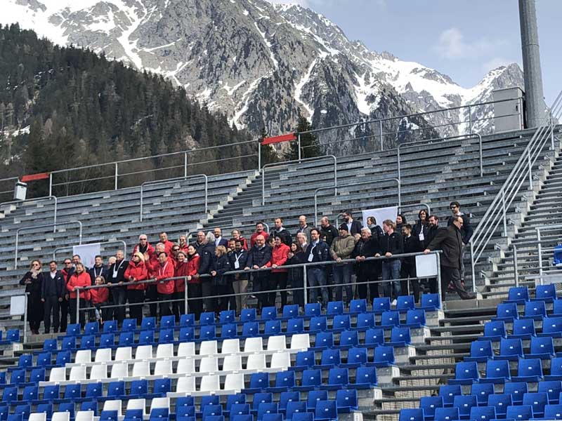 IOC Evaluation Commission visit Sudtirol Arena Alto Adige, proposed for biathlon in Rasen-Antholz (GamesBids Photo)