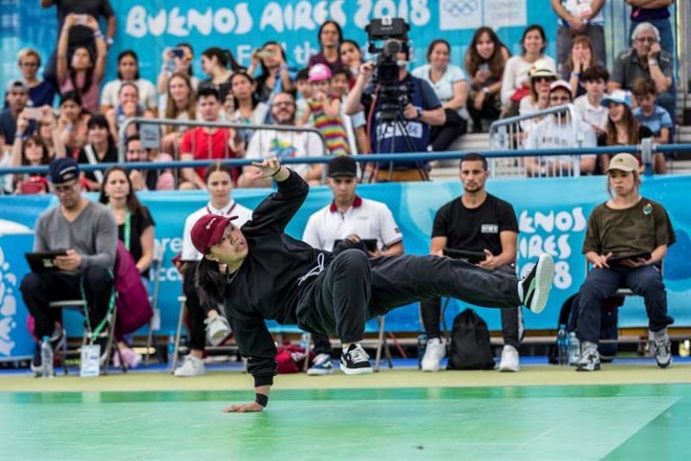 Breakdancing, featured at Buenos Aires 2018 Youth Olympic Games, now recommended for inclusion at the Paris 2024 Olympic Games (WDSF Photo)