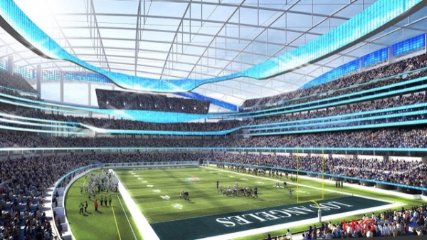 Rendering of proposed stadium for NFL's Los Angeles Rams and potential LA 2024 Venue