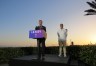 As the sun sets on the LA 2024 Evaluation Commission Visit, LA Mayor Eric Garcetti (left) and Casey Wasserman continue to drive a compelling narrative (GamesBids Photo)