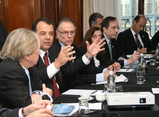 Rio 2016 President Carlos Nuzman and Sergio Cabral, Governor of the State of Rio de Janeiro at Rio 2016 briefing in London