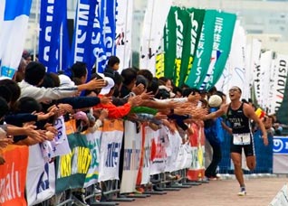 Beijing Olympian triathlete Hirokatsu Tayama at the 14th Triathlon National Championships