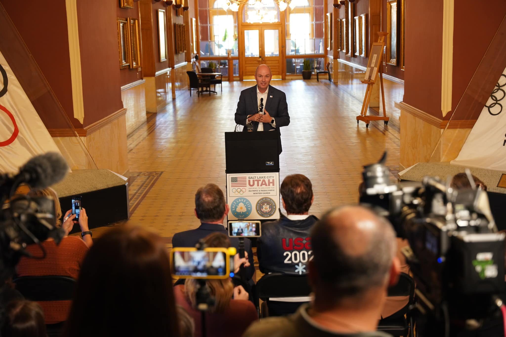 Utah Governor Spencer Cox at Salt Lake City City Hall October 18, 2023 (Photo: Governor Cox Facebook)