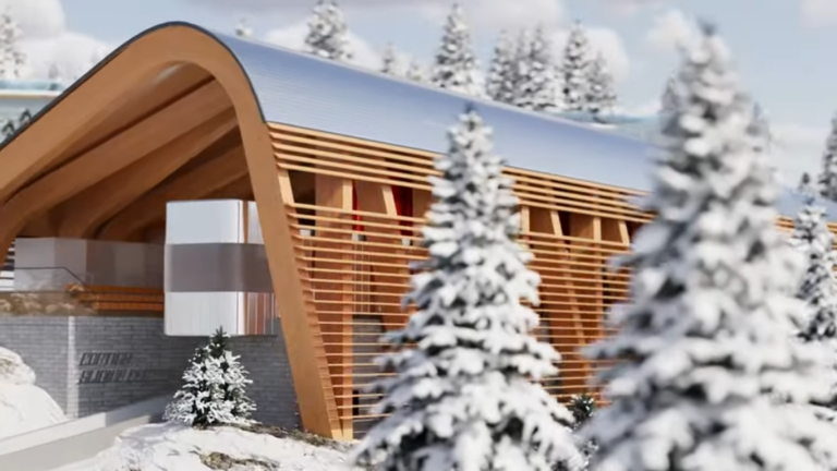 Visualization of proposed Cortina d'Ampezzo Sliding Center, Italy (Image: Infrastrutture Milano Cortina 2026 SpA)
